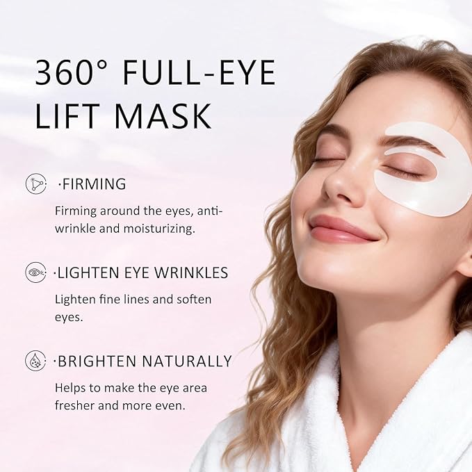 Collagen Eye Mask, 2026 New 7 PCS Peptide-Powered Deep Collagen Eye Mask, Under Eye Patches 360° Fit, Eye Mask with Collagen Peptide, Eye Patches for Puffy Eyes and Dark Circles