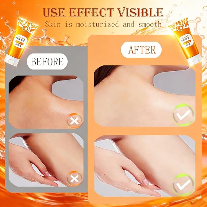 Orange Exfoliating Gel, 2026 Exfoliating Cleansing Gel Scrub, Pore Orange Peeling Scrub, Deep Clean Pores, Remove Blackheads & Moisturize Skin, All Types Skin