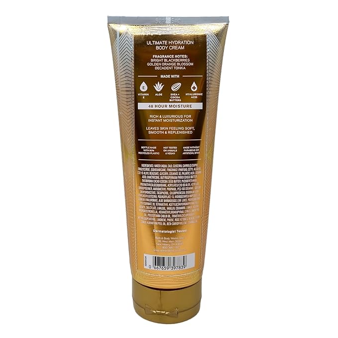 Bath & Body Works Touch of Gold Diamond Shimmer Mist, Moisturizing Body Wash, Ultimate Hydration Body Cream and Daily Nourishing Body Lotion with a Natural Oats Bar