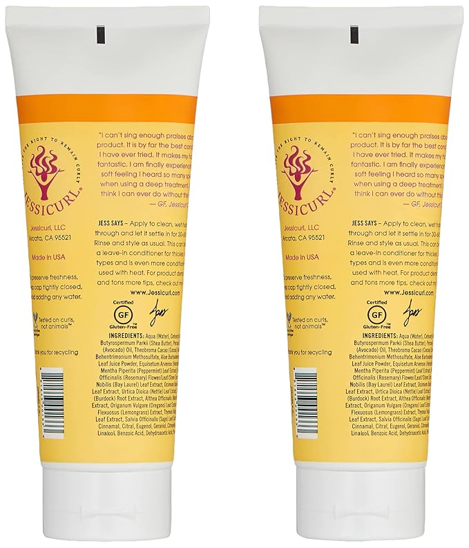 Jessicurl, Deep Conditioning Treatment, No Fragrance Added, 16 Fl oz. Deep Conditioner for Dry Damaged Hair, great Anti Frizz Hair Mask and Leave in Conditioner for Curly Hair