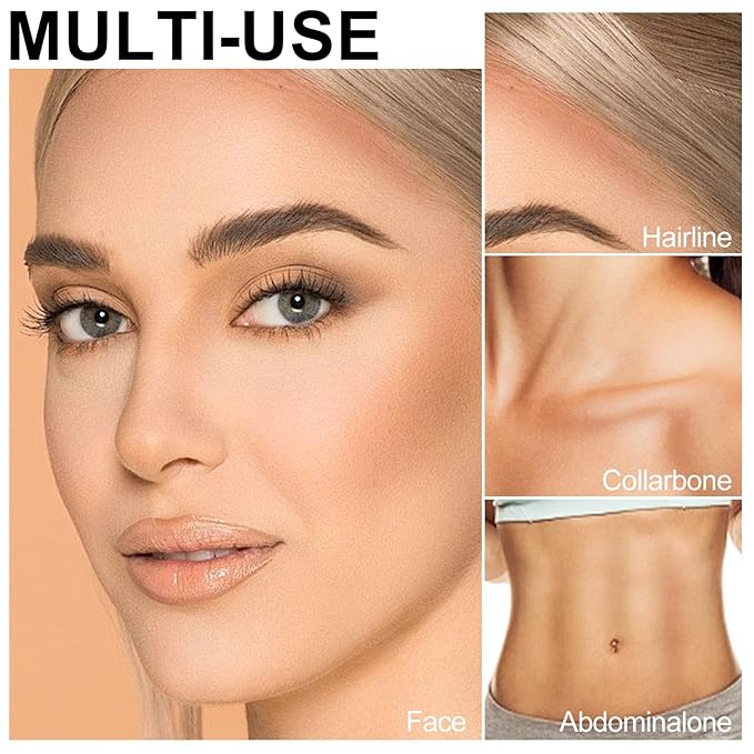 Erinde Warm Brown Contour Stick, Cream Bronzer Stick for Natural Sculpting, Smooth Blendable Matte Face Shaping Makeup, Waterproof Long-Lasting Contouring Stick, Vegan & Cruelty-Free, 02
