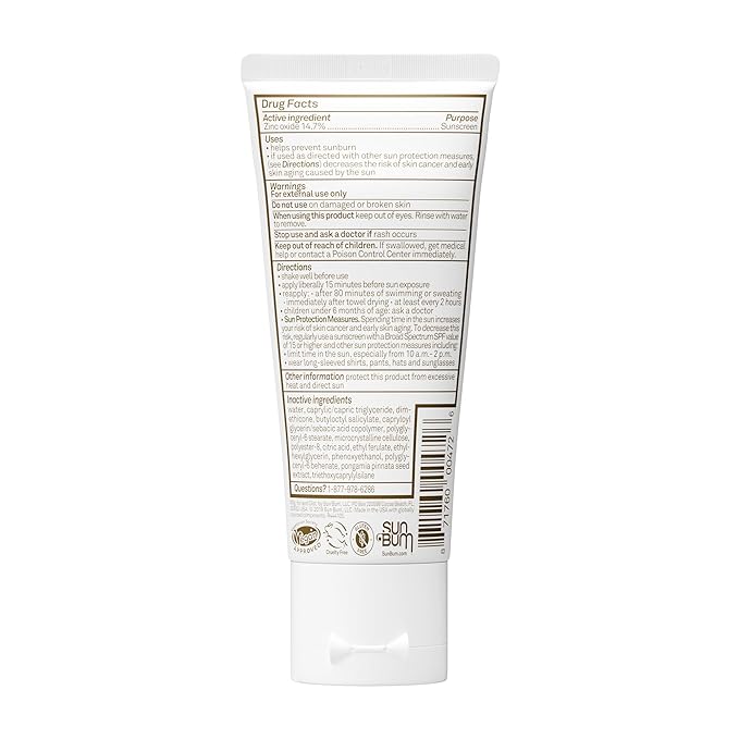 Sun Bum Mineral SPF 50 Sunscreen Body Lotion - Broad Spectrum Moisturizing Sunscreen with Vitamin E - Vegan and Hawaii 104 Act Compliant (Made without Octinoxate & Oxybenzone) - Travel Size - 3 oz