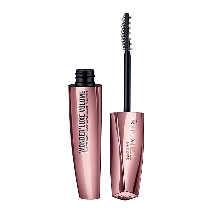 Rimmel Wonder'Luxe Volume Mascara, Long-Wearing, Volumizing, Smudge-Proof, 003, Extreme Black, 0.37 fl oz
