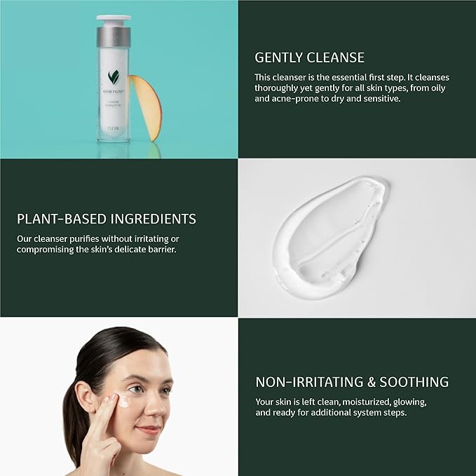 Vivian Valenty Skincare 1.1 Cleanse - Soothing Purifier – Gentle Hydrating Facial Cleanser with Colloidal Oatmeal & Aloe for All Skin Types