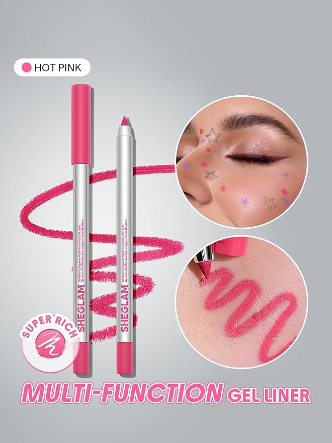 SHEGLAM Boldline Longwear Multi-Function Gel Liner-Hot Pink