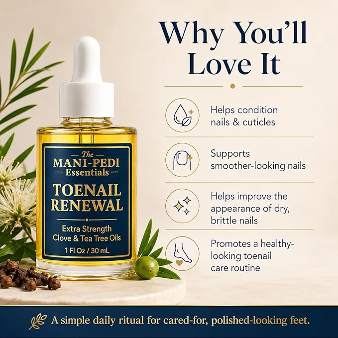 TMPE Toenail Renewal Serum. Extra Strength formula with Natural Power of Clove & Tea Tree Oils. 100% Pure & Natural - 1 Fl Oz