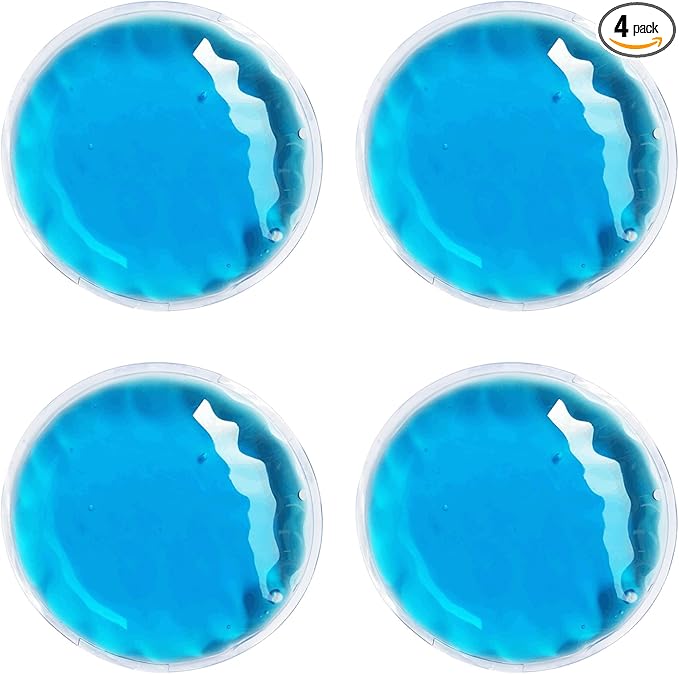 Ice Eye Patches for Puffy Eyes, Cooling Medical Eye Patch Pad Gel Pack Cover Eyepatch Cold Hot Therapy Eye Bags Dark Circles After Surgery Adult Kid (4 PCS)