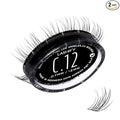 Lashify Curl 12mm Gossamer DIY Eyelash Extensions Refill, Black, Easy False Eyelashes for a Natural Look
