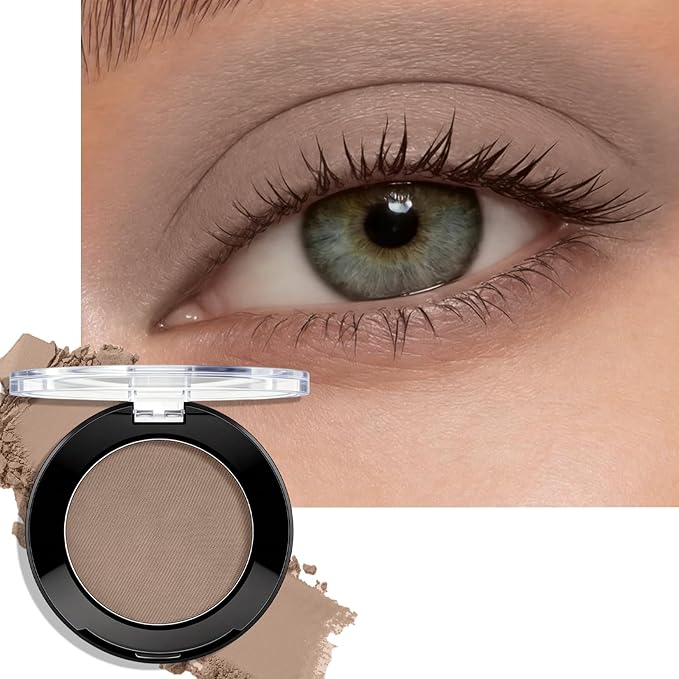 Taupe Brown Matte Eyeshadow Palette, Mini Monochrome Eye Shadow for Older Women, Pigmented Neutral Eyeshadow Powder Compact sombras para ojos, Naturing-Looking Smooth Blendable Color