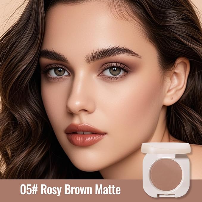 Erinde Rosy Brown Matte Single Eye Shadow Palette Makeup for Older Women, Natural Eyeshadow Powder for Blue, Green & Brown Eyes, High Pigment Blendable Long-Lasting Eye Shadow Sombras para Ojos, 05
