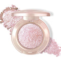HOSAILY Holographic Light Pink Glitter Eyeshadow, Multichrome Shimmer Color Shifting Single Eyeshadow, Chameleon Metallic Iridescent Eye Shadow Palette Bouncy Texture Fairy Highlighter Makeup #2