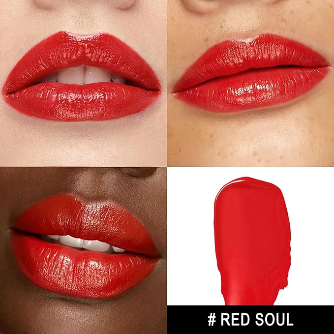 MAKI YIKA Moisture Red Lipstick for Women Hydrate Tinted Lip Balm for Mother's Day Dry Cracked Lips Sheer Lipstick Lip Tinted Glossy Finish,MA063 Red Soul