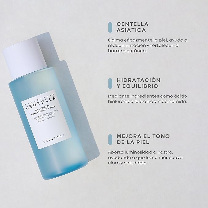 SKIN1004 Hyalu-Cica Balancing Toner, Korean Toner for Deep Hydration with Hyaluronic Acid, Centella Essence for Soothing care, Gentle Exfoliating for Skin Firming, Korean Skin Care, 7.10 fl.oz / 210ml