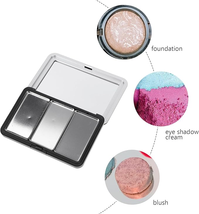SEWACC Empty Lipstick Palette Depotting Case Blusher Lipstick Box Refillable Eyeshadow Pan Container Magnetic Makeup Organizer Case Dispensing Storage Box for Travel and DIY Storage