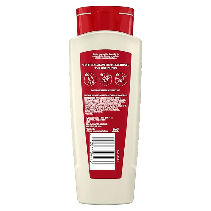 Old Spice Body Wash for Men, Holidudes Holiday Edition, 24/7 Holiday Freshness, Lasting Scent and Rich Lather, Stocking Stuffer, Snickerdudel Sugar Cookie Scent, 16 oz