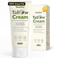 Beef Tallow for Skin, 100% Grass-Fed Whipped Tallow Balm Tube Organic Moisturizer for Face & Body Deep Hydration for Dry & Sensitive Skin Natural Tallow Cream