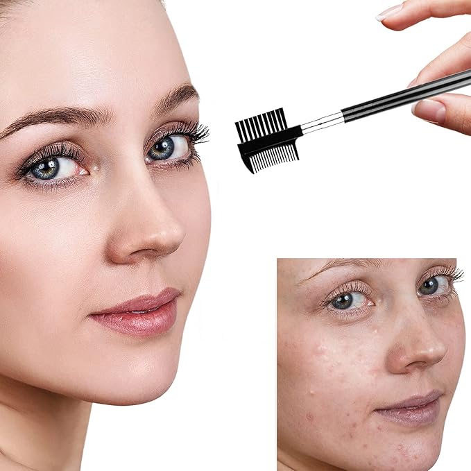 Duo Bamboo Eyebrow Brush Set - Angled Brow Brush & Spoolie Eyelash Comb