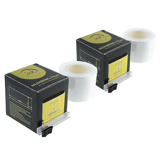 2 X 60mm [1000 Feet Per Roll] Premium Numbing Preservative Film by Ink Permanent Plastic Wrap for Tattoos, Microblading, Lip Tattoo, Eyebrow Lamination & Lash Lift – 42 or 60 mm width 300 Meters