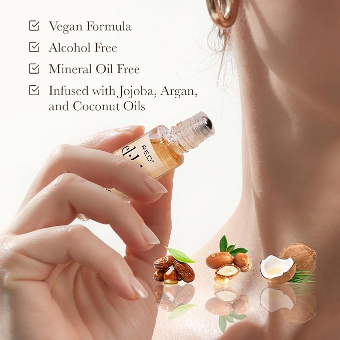 EL:KISS Roll On Perfume, Orange & Rose Inspired by Coco Mademoiselle Eau de Parfum 12mL (.40 Fl Oz), Hydrating & Long-Lasting, Alcohol-Free & Mineral Oil-Free, With Jojoba, Argan & Coconut Oil