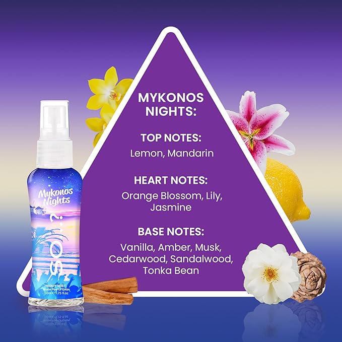 So...? Escapes Body Mist Set - Perfumes for Women - Everyday Body Spray for Women - Vegan, Cruelty Free Fragrances - Travel Size Gift Set - 6 pcs