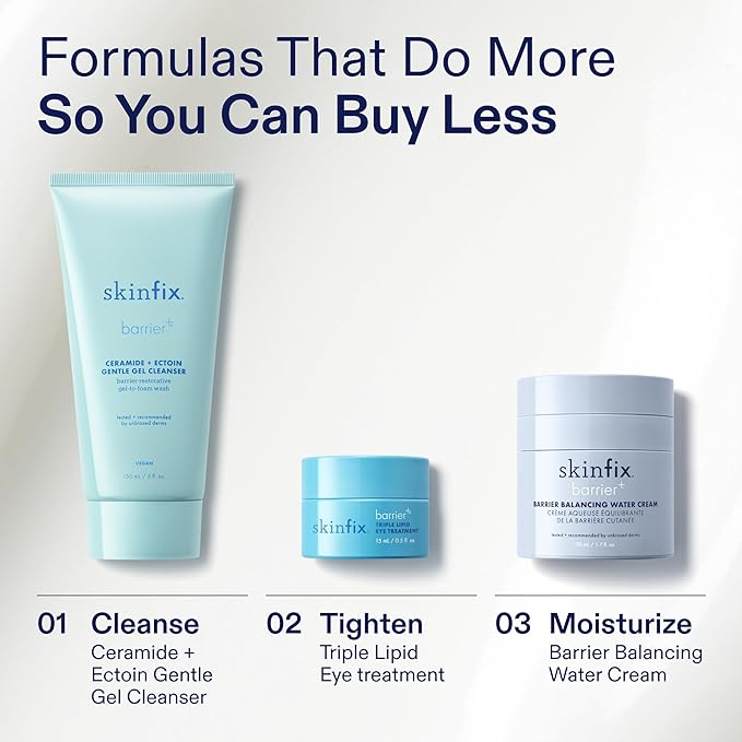 Skinfix Barrier Balancing Water Cream XL - 3.38 oz - Weightless Moisturizer with Hyaluronic Acid & Niacinamide - Combo + Oily Skin - Acne-Safe, Non-Comedogenic, Fragrance Free, Vegan, Cruelty Free
