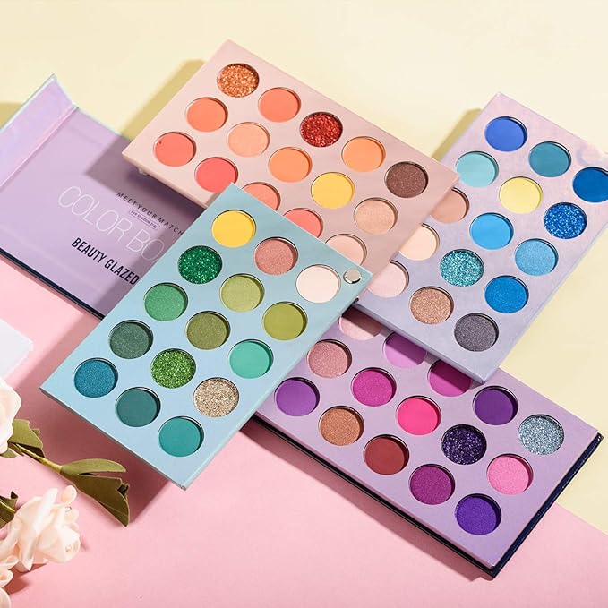 Color Board Eyeshadow Palette - Colorful Rainbow Bright Eyeshadow Palette, Natural Powder Eye Shadow Palette Makeup - Waterproof, Blendable, Long-Lasting - Cruelty-Free