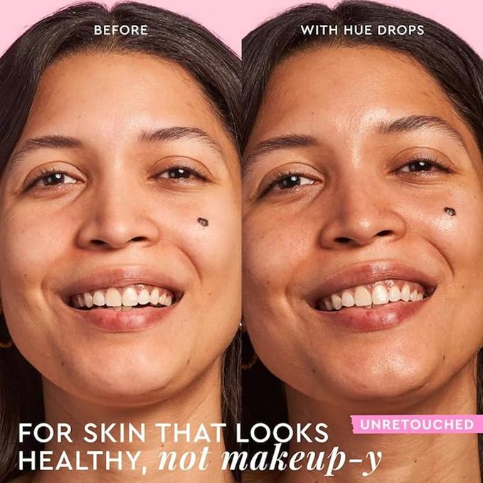 Glow Recipe Hue Drops Bronzing Drops, Tinted Face Serum, Glow Primer + Liquid Highlighter, Niacinamide + Hyaluronic Acid, Radiant Warm Glow, Sunglow (40ml)