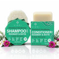 Viori Rosemary Shampoo Bar and Conditioner Set with Biotin - Rice Water Solid Hair Bars for Thinning Hair - Strengthening, Shine, Scalp Care - Plastic Free - Travel Friendly