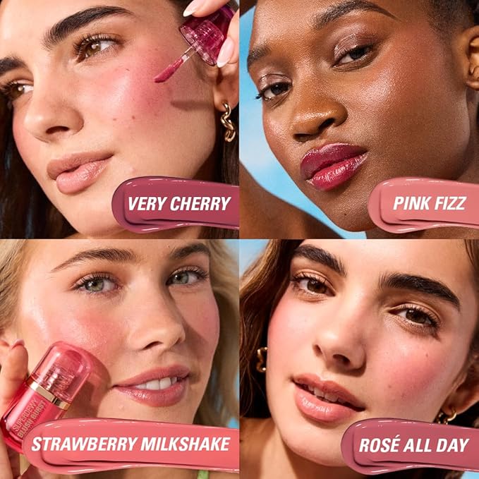 Revolution, Superdewy Liquid Blush Burst, Buildable Color for Cheek, Serum Formula with Peptides & Hyaluronic Acid, Vegan & Cruelty-Free, Pink Fizz Soft Pink, 0.14 oz