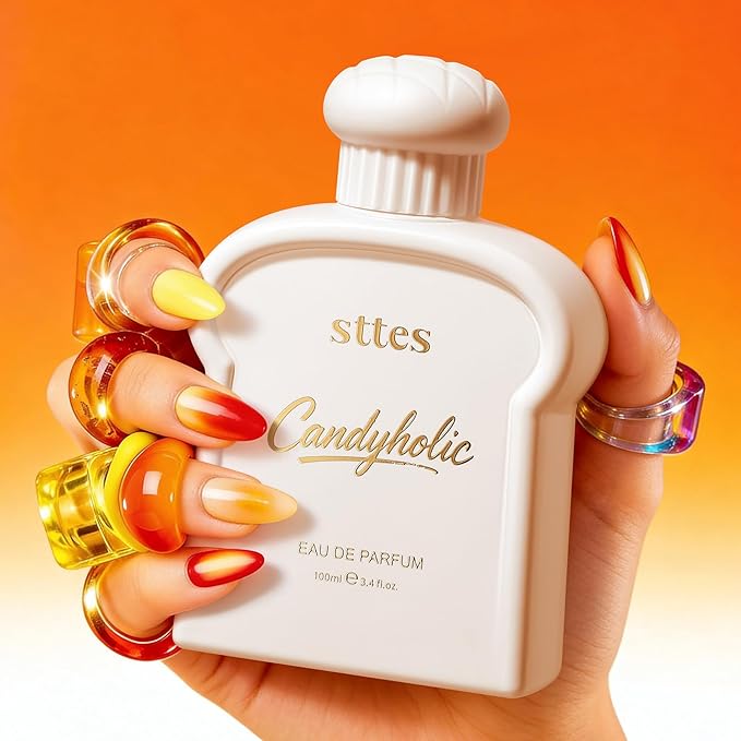 Sttes Candyholic Eau de Parfum for Women 3.4 Fl Oz / 100ml – Sweet Candy Perfume with Cotton Candy, Butterscotch & Vanilla, Candyholic Gourmand Fragrance, Long Lasting Women's Perfume Gift