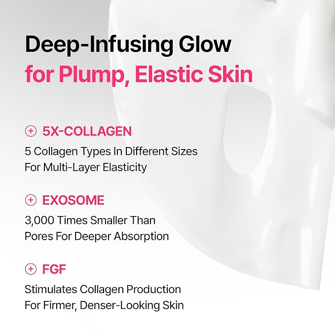 Nano Step Collagen Melting Hydrogel Mask, Overnight Hydration Treatment, Glass Skin Effect, Firming & Radiance Boost, Plumping Care, Korean Skincare, Gifts for Women, 4ea