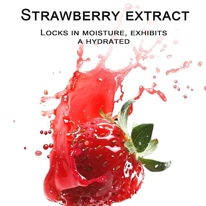 Body Lotion, 24hr Moisturizing & Deep Hydration, Absorbs Instantly Moisturizer for All Skin Types, 5.3 fl oz (1 Pack, Strawberry)
