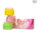 W7 Sweet Dreams Overnight Lip Mask Trio - Strawberry, Apple & Grapefruit Flavor Gift Set - Vitamin E, Aloe Vera and Grape Seed Oil - For Hydrated, Full Looking & Irresistible Lips
