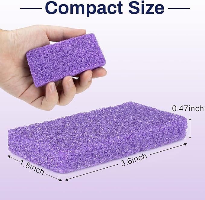 20 Small Pumice Stone for Feet - 3.6 X 1.8 X 0.47 Inch Purple Foot Pumice Stone Foot Filer Pedicura Scrubber for Callus Removal Foot Care Spa Productos for Dark Elbows Hard Skin Exfoliating