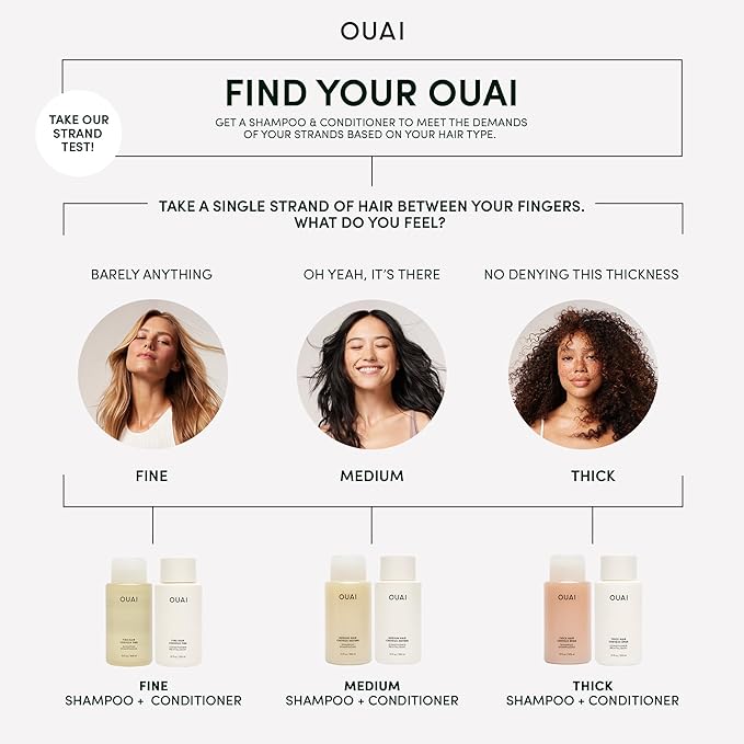 OUAI Thick Hair Mask - Deep Conditioning Hair Mask with Almond Oil, Olive Oil, & Hydrolyzed Keratin to Restore Damaged Strands - Phthalate & Paraben Free (8 fl oz)