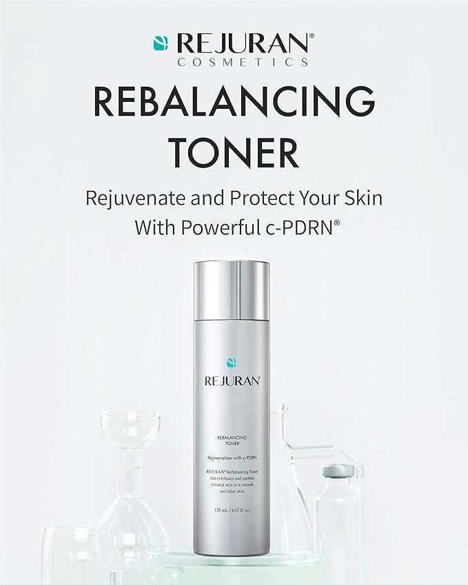 REJURAN® Rebalancing Toner, c-PDRN® – Salmon DNA Hydrating & Soothing Facial Toner for Skin Texture, Pore Care & Barrier Support with Salmon DNA. Korean Skin Care (4.05 fl oz) (Pack of 2)