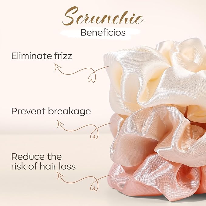 Satin Scrunchies for Women,Silk Hair Ties Fashion Soft Ties and Bands,Elastic Ponytail Holders No Damage Hair Accessories Thick Hair Styling for Girls - 20 Pcs Dark Color