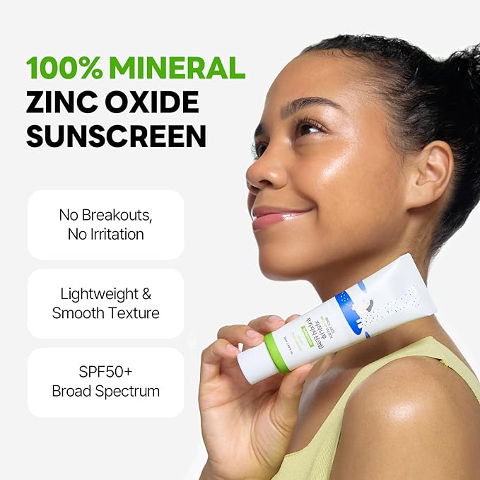 ROUND LAB Birch Juice Mild-up UV LOCK SPF 50+, mineral sunscreen, broad spectrum, Zinc Oxide, reef safe sunscreen, lightweight, oil control for Sensitive Skin, Korean Sunscreen 1.69 Fl Oz