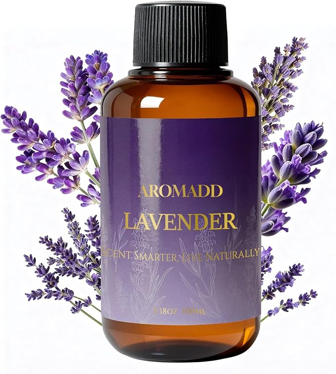 Aromadd Aromadd Lavender Diffuser Oil Inspired by Luxury Hotel Scent, Essential Oils for Waterless Diffuser, Pure Soothing Lavender Aroma, Long-Lasting & Natural Home Fragrance - 3.38 fl oz (100 mL)