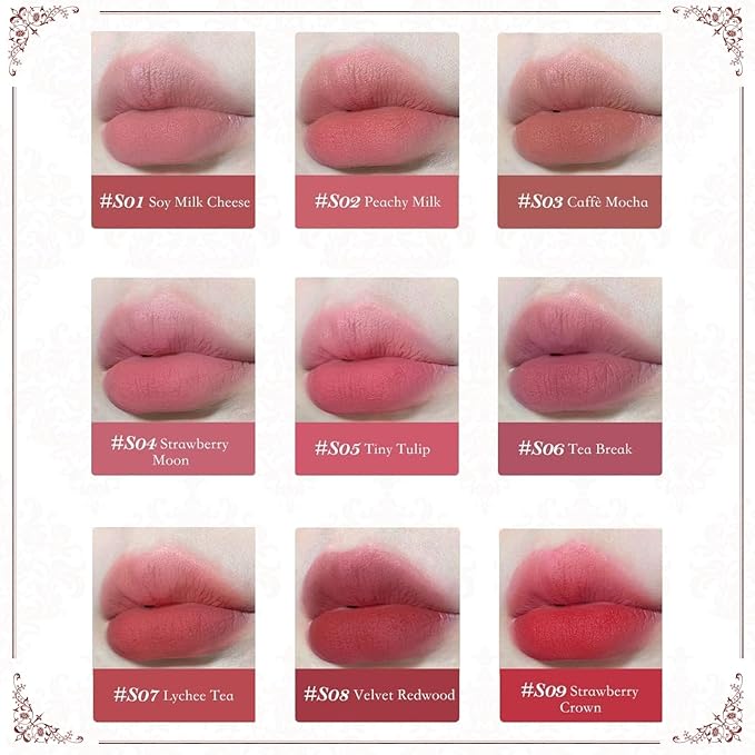 Flower Knows Strawberry Rococo Cloud Lip Cream,Long Lasting Rosy Coral Matte Lipstick,Hydrating Lip Stain,Transfer & Smudge Proof Velvet Liquid Lipstick for Girls&Women,0.12 Fl Oz(S02 Peachy Milk)