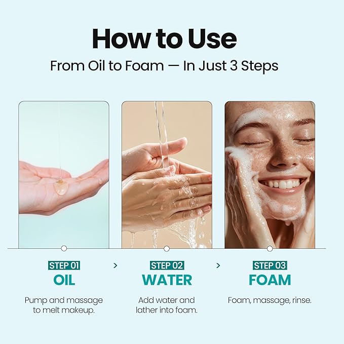 MAXCLINIC [K-Beauty] Blue Tansy Oil to Foam - All-in-One Korean Face Wash OilBased Foaming Facial Cleanser - Excess Sebum & Oil Control - Makeup Deep Cleansing Oil for All Skin Types (3.88 fl oz)