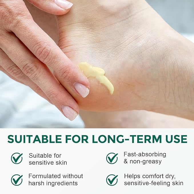 Tea Tree Oil Balm for Skin - Help Dry, Itchy Skin for Feet, Heels, Hands & Body, Hydrating Natural Formula Cream with Aloe Vera, Lavender & Green Tea - 60g