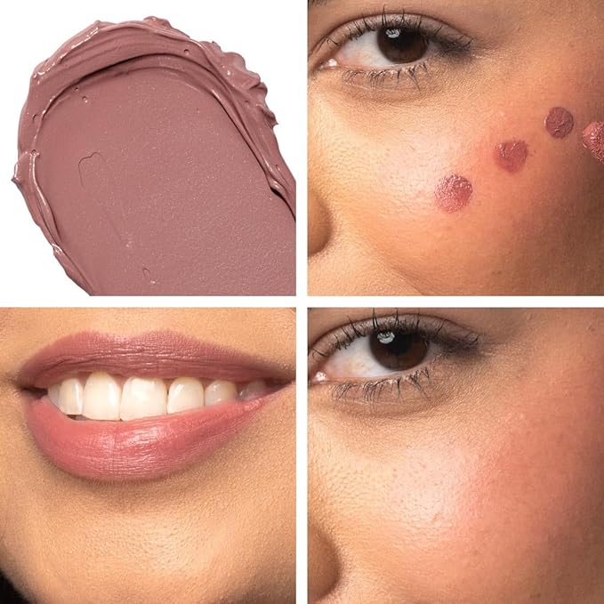 Palladio Liquid Blush for Cheeks & Lips 2-in-1 Makeup Face Blush, Weightless Cream Formula, Smudge Proof Long-Wearing Pigmented, Natural Look Makeup Face Blushes, Dewy Finish, Dusty Rose
