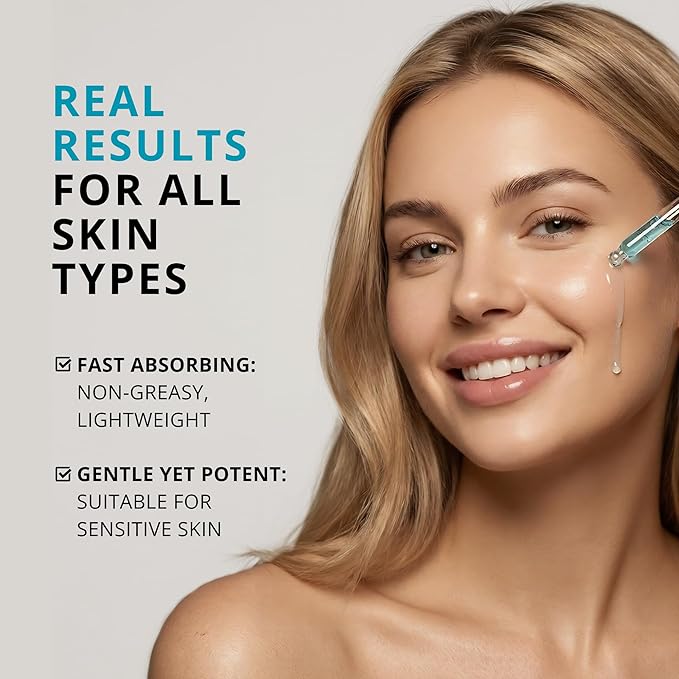 Jeune Jolie GHK-Cu Copper Peptide Serum for Face - Advanced Anti-Aging Formula with 2% Niacinamide & B5 - Firms Skin, Boosts Collagen, Smooths Wrinkles & Pores - Hydrating 1oz