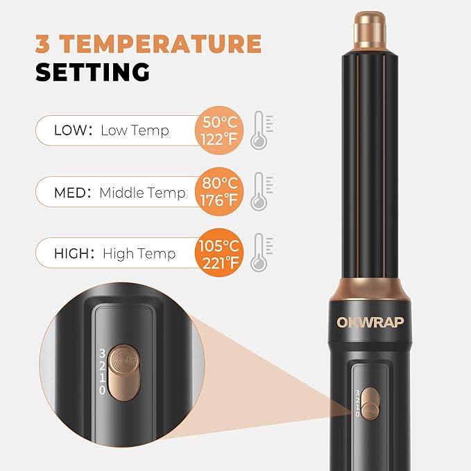 6 in ONE Blow Dryer Brush,Air Curling Iron Round Brush Blow Dryer 800W,Ionic Hair Dryer Brush for Women, Hot Air Brush Hair Styling Tools 100-120V