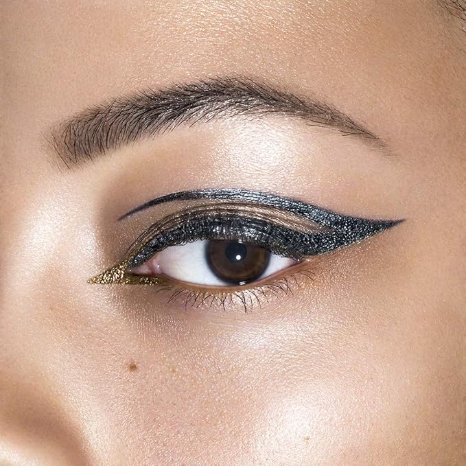 Revlon So Fierce! Chrome Ink Liquid Eyeliner, Longlasting Bold Metallic Pen Liner with Dip Ink Cap for Pearl, Shimmer Blend, 901 Gunmetal, 0.03 oz.