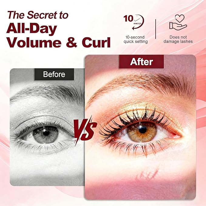 Heated Eyelash Curler for Women - Electric Lash Curler with 10s Fast Heating, Safe Anti-Burn Design, Intelligent Temp Control, Long-Lasting Curls, Portable Makeup Tool (Pink,1PCS)