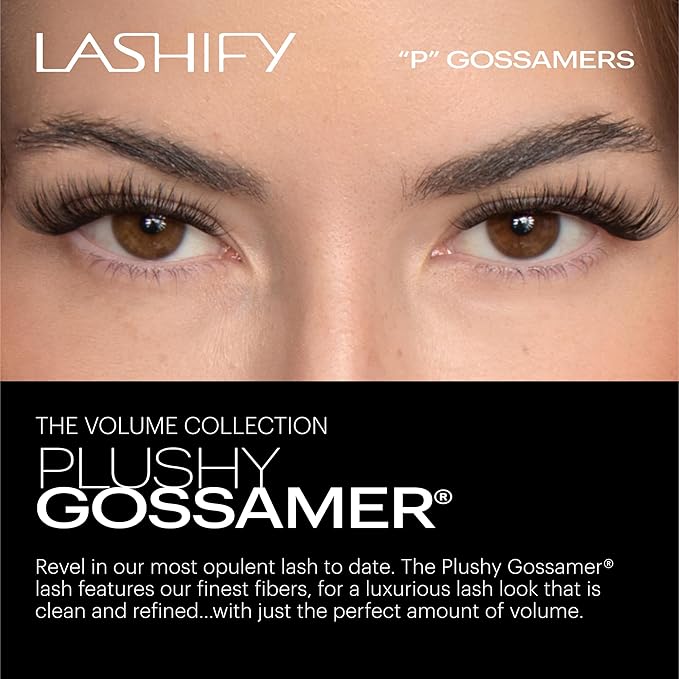 Lashify Plushy 10mm Gossamer Lashes in Black, Easy DIY False Lashes for a Voluminous Yet Still Natural Look