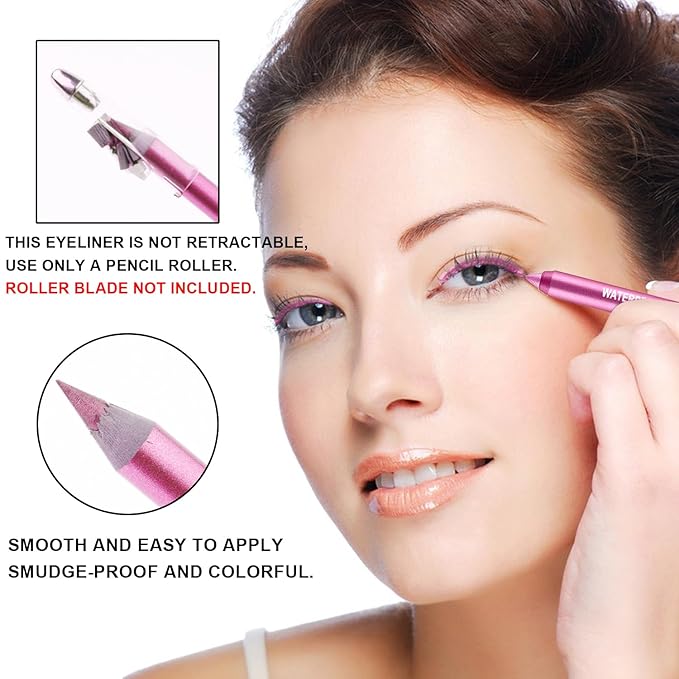 LemonSac 7 Colorful Eyeliner Pen Set, Eye Shadow Pencil, Pearl Eyeliner Kit Metallic Glitter Eye liner Pencil for Women Eye&Lip Liner Professional Eye Makeup Set Colorful Eye Color (7PCS C)