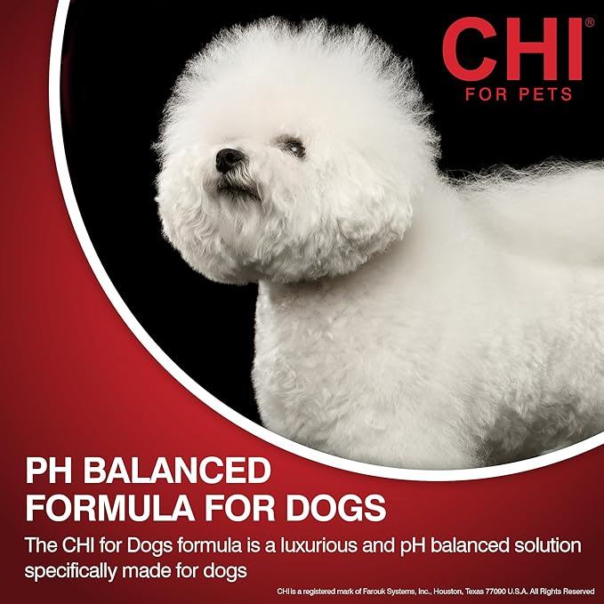 CHI for Dogs Deodorizing Waterless Foam Wash, No-Rinse Dry Shampoo for Dogs to Help Control Odor, Sulfate and Paraben Free, Waterless Pet Grooming, Pump Bottle, Made in The USA, 8 Fl Oz